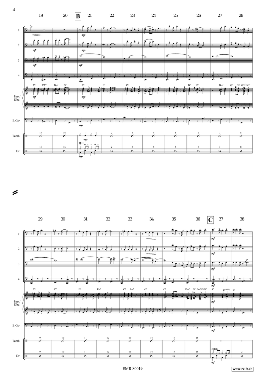 Goodnight Ladies Goodnight Ladies Trombone Quartet scores gallery preview page 4