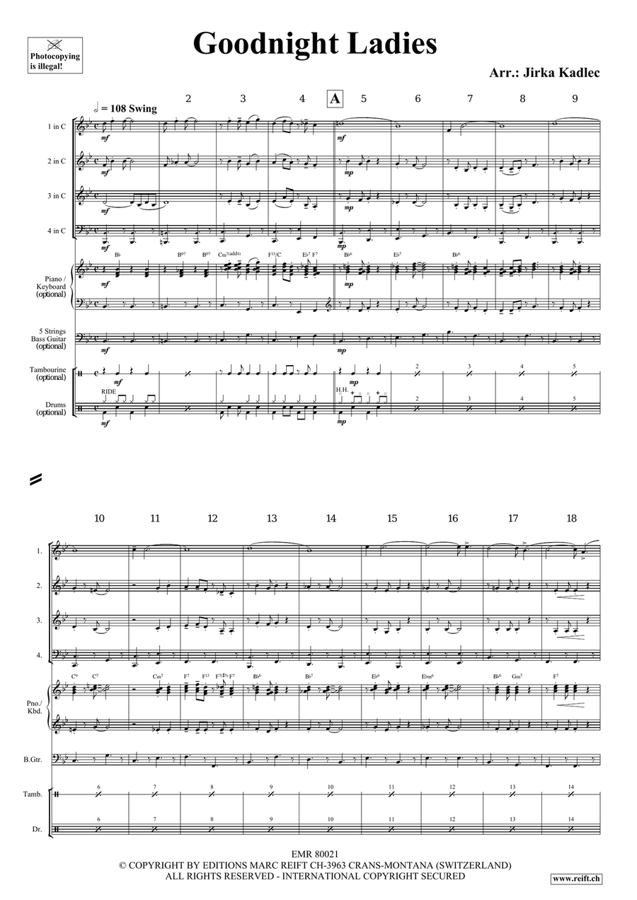 Goodnight Ladies Goodnight Ladies Brass Quartet scores gallery preview page 3