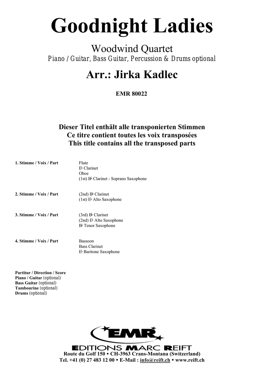 Goodnight Ladies Goodnight Ladies Woodwind Quartet scores gallery preview page 2