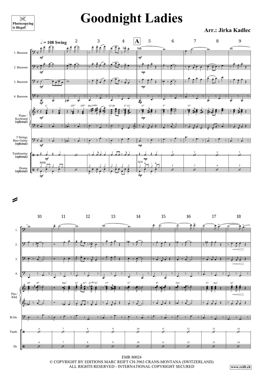 Goodnight Ladies Goodnight Ladies Bassoon Quartet scores gallery preview page 3