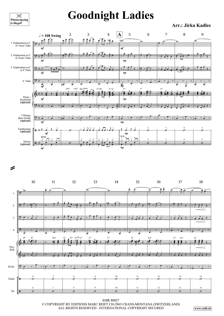 Goodnight Ladies Goodnight Ladies Tuba Quartet scores gallery preview page 3