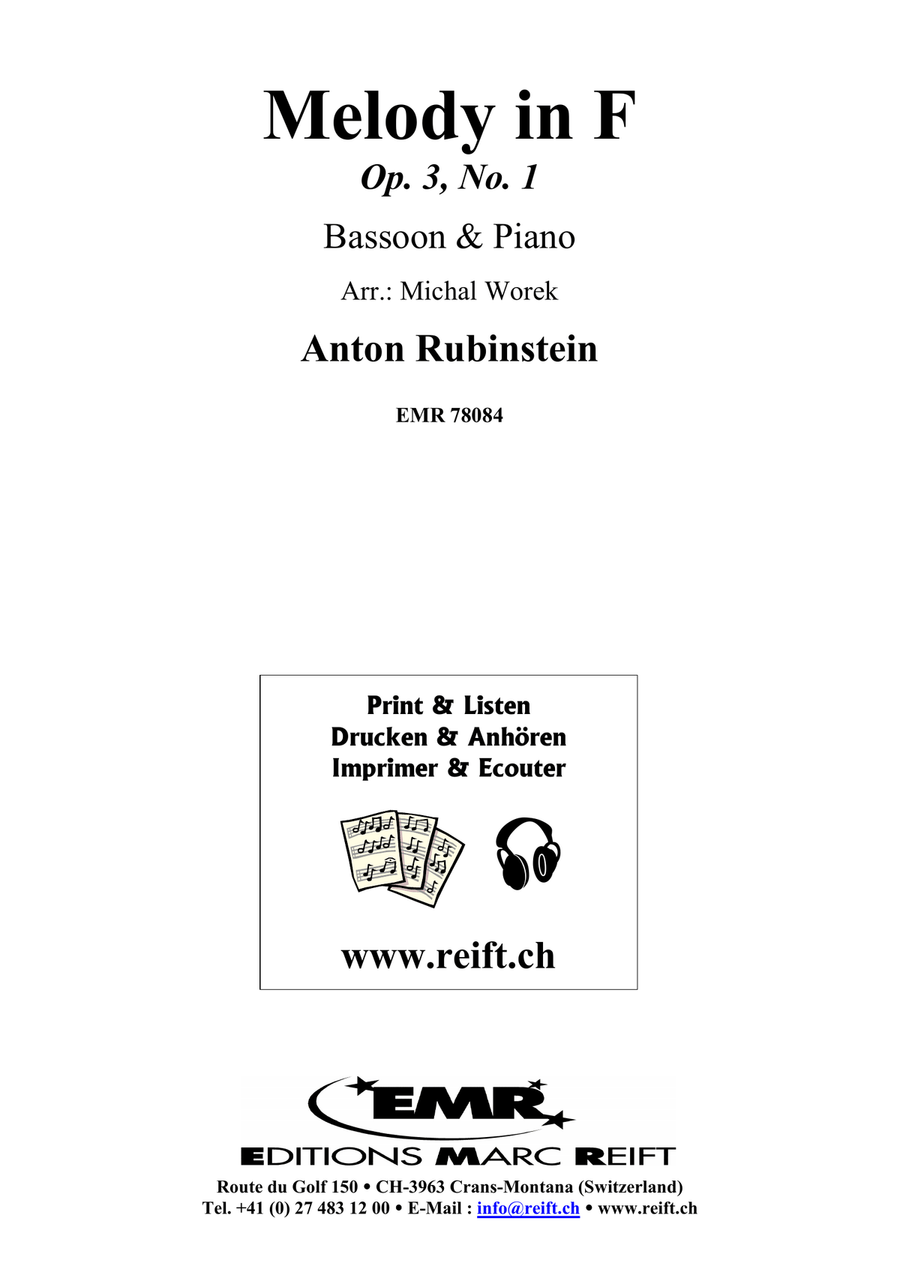 Melody in F Melody in F Bassoon Solo scores gallery preview page 2
