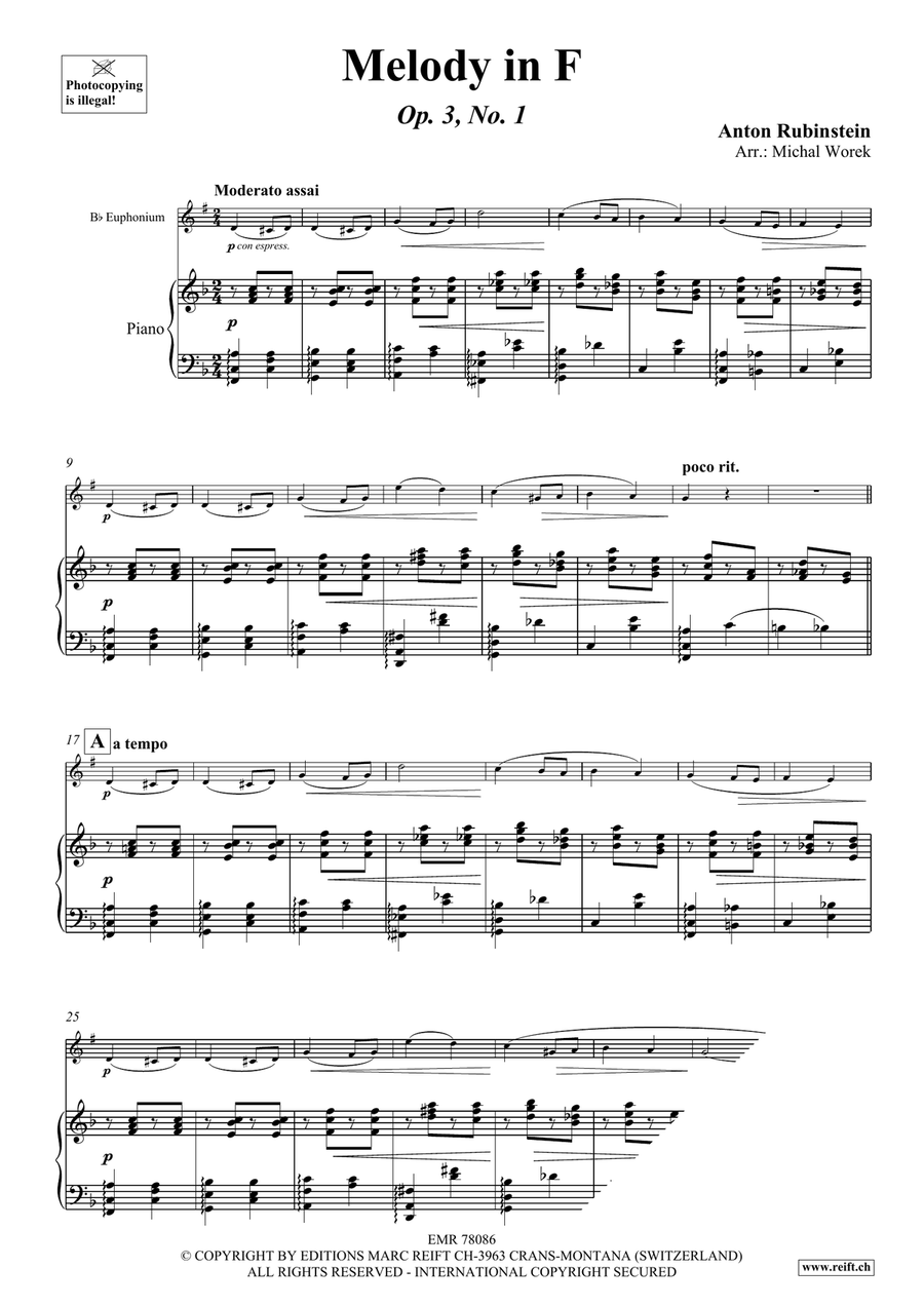 Melody in F Melody in F Euphonium scores gallery preview page 3