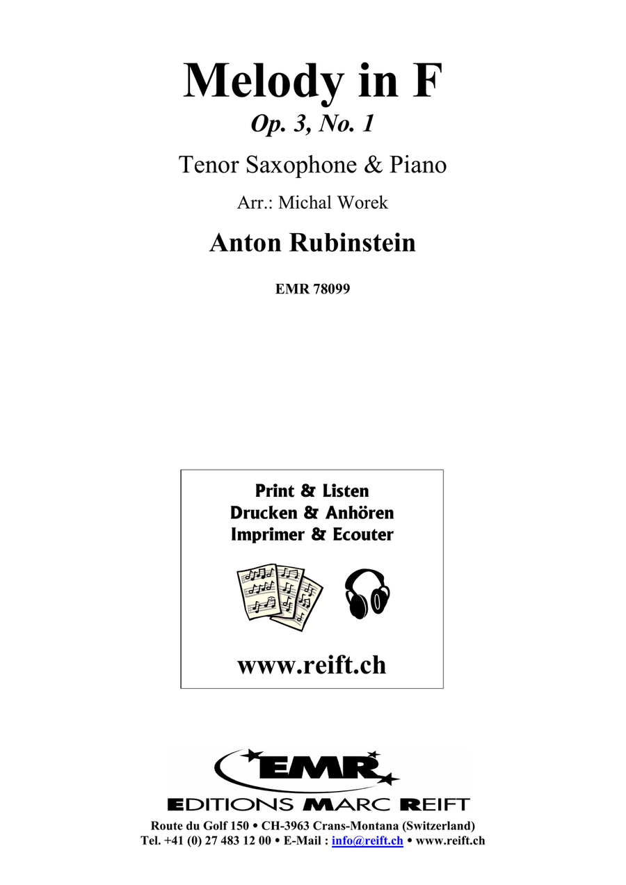 Melody in F Melody in F Tenor Saxophone scores gallery preview page 2