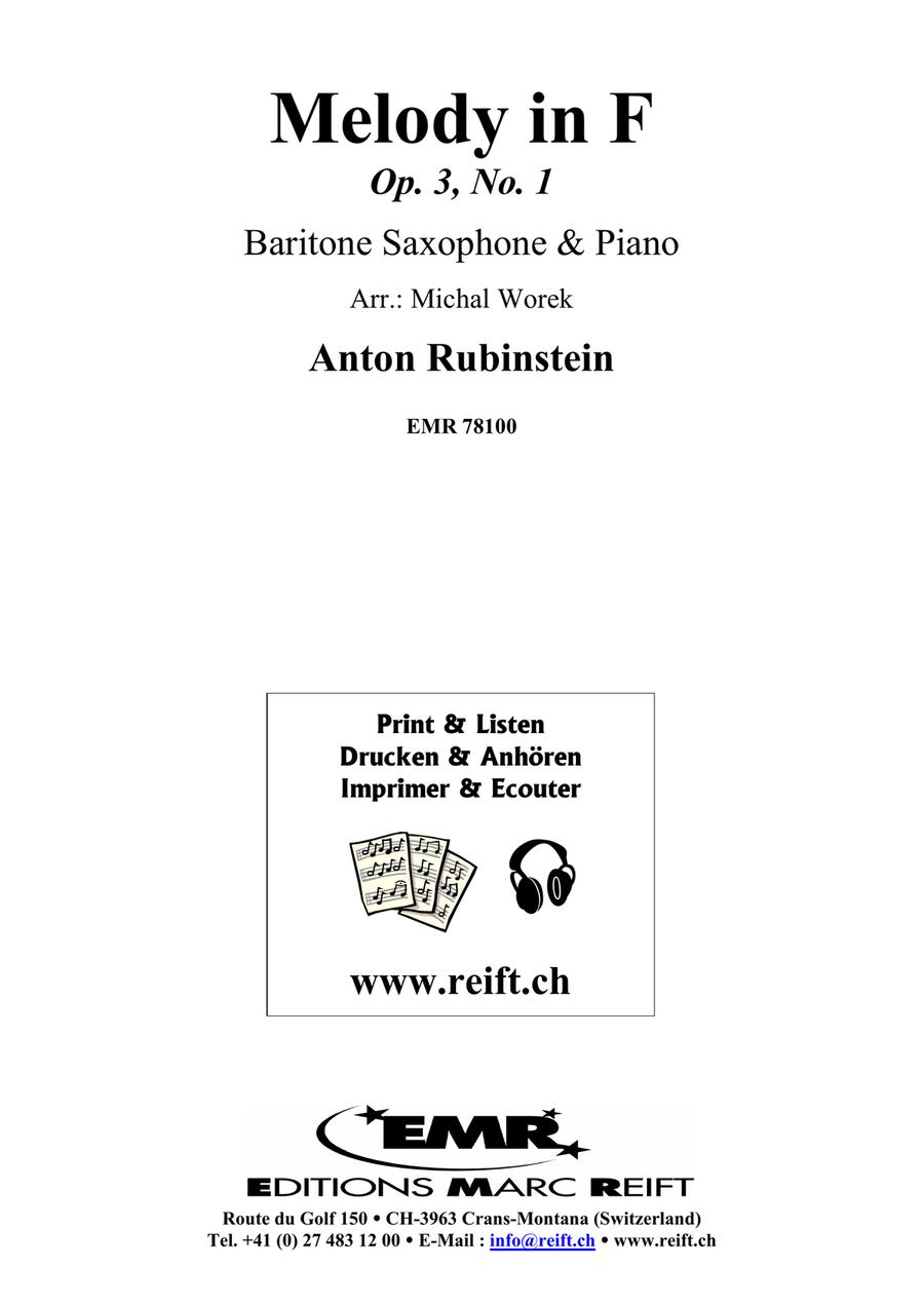 Melody in F Melody in F Baritone Saxophone scores gallery preview page 2