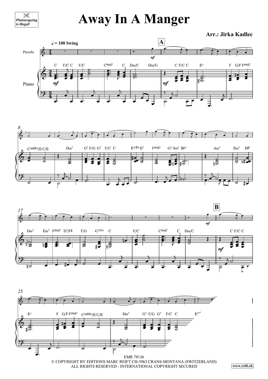 Away In A Manger Away In A Manger Piccolo scores gallery preview page 3