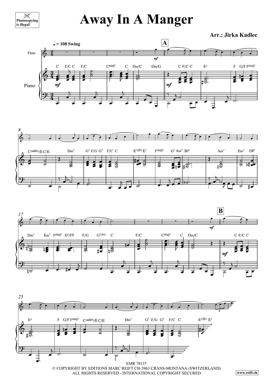 Away In A Manger Away In A Manger Flute Solo scores gallery preview page 3