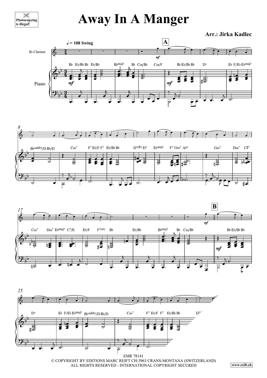 Away In A Manger Away In A Manger Clarinet Solo scores gallery preview page 3