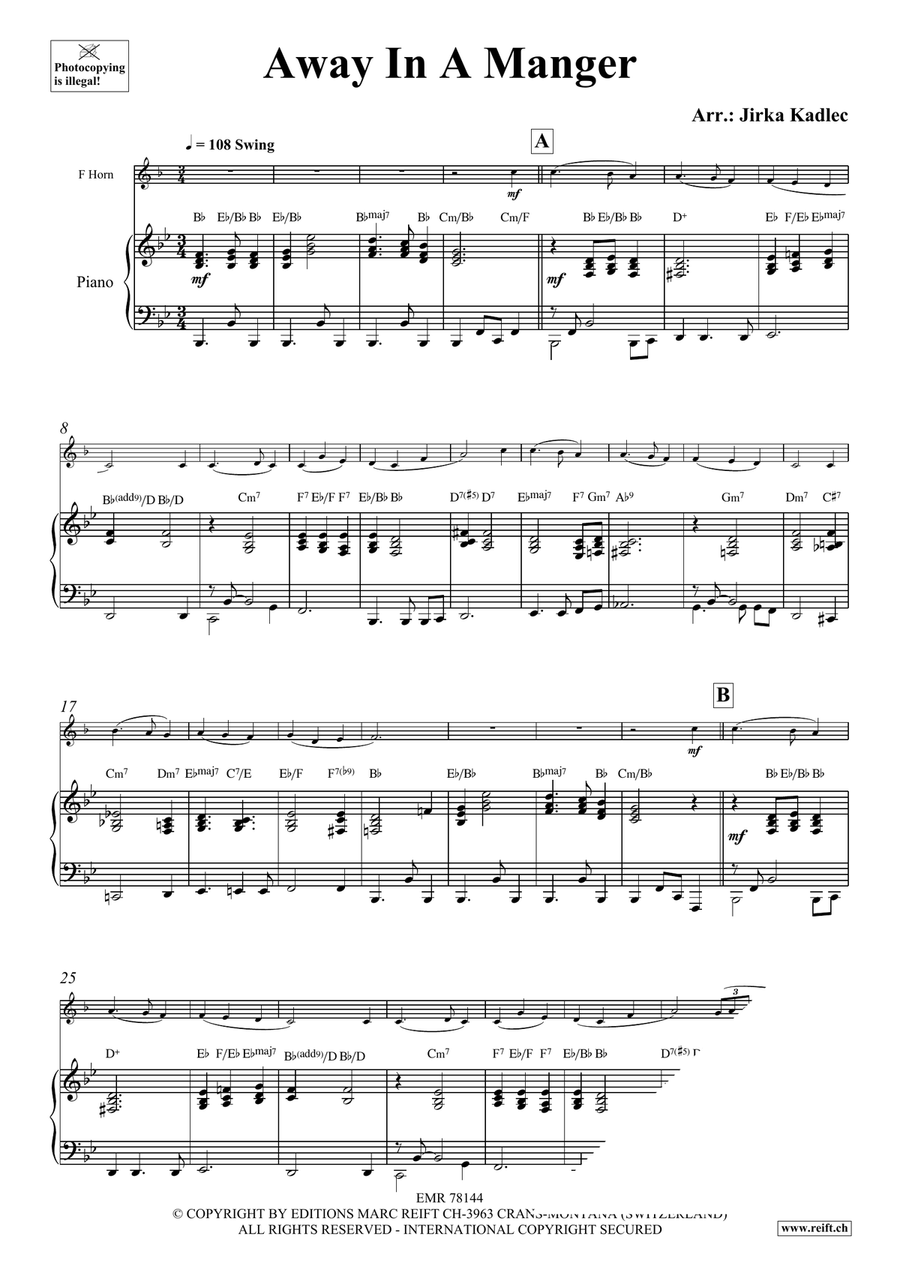 Away In A Manger Away In A Manger Horn scores gallery preview page 3