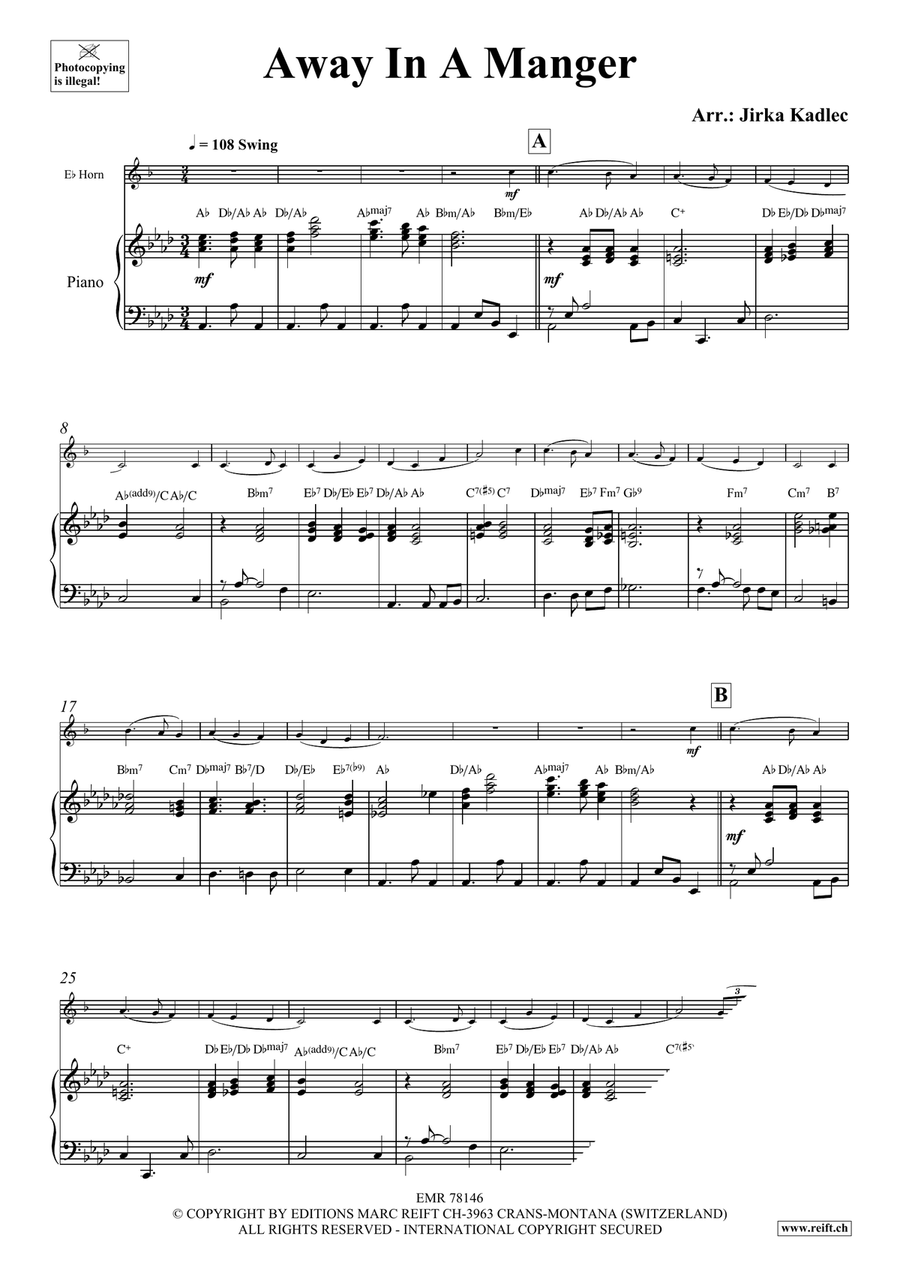 Away In A Manger Away In A Manger Horn scores gallery preview page 3