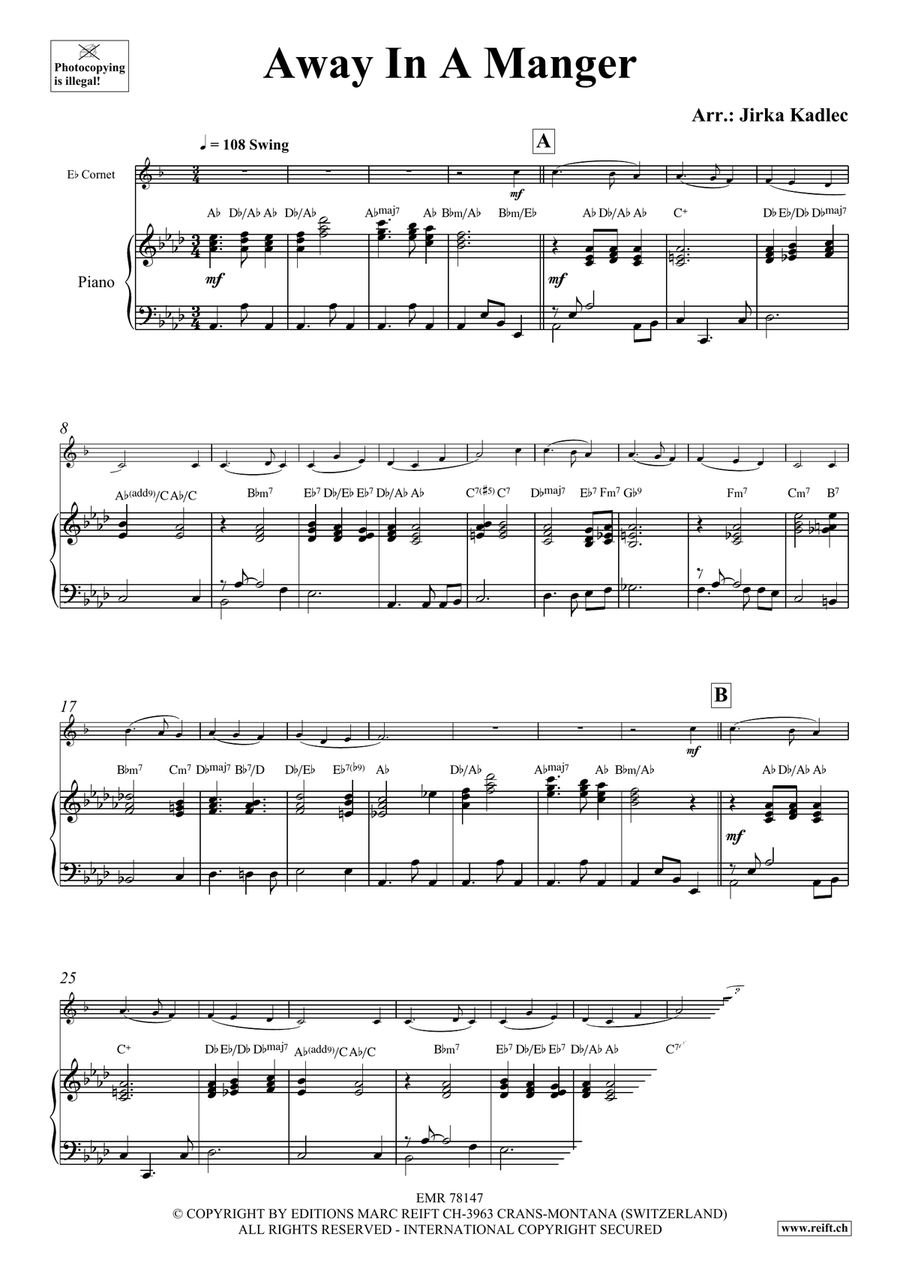 Away In A Manger Away In A Manger Cornet scores gallery preview page 3