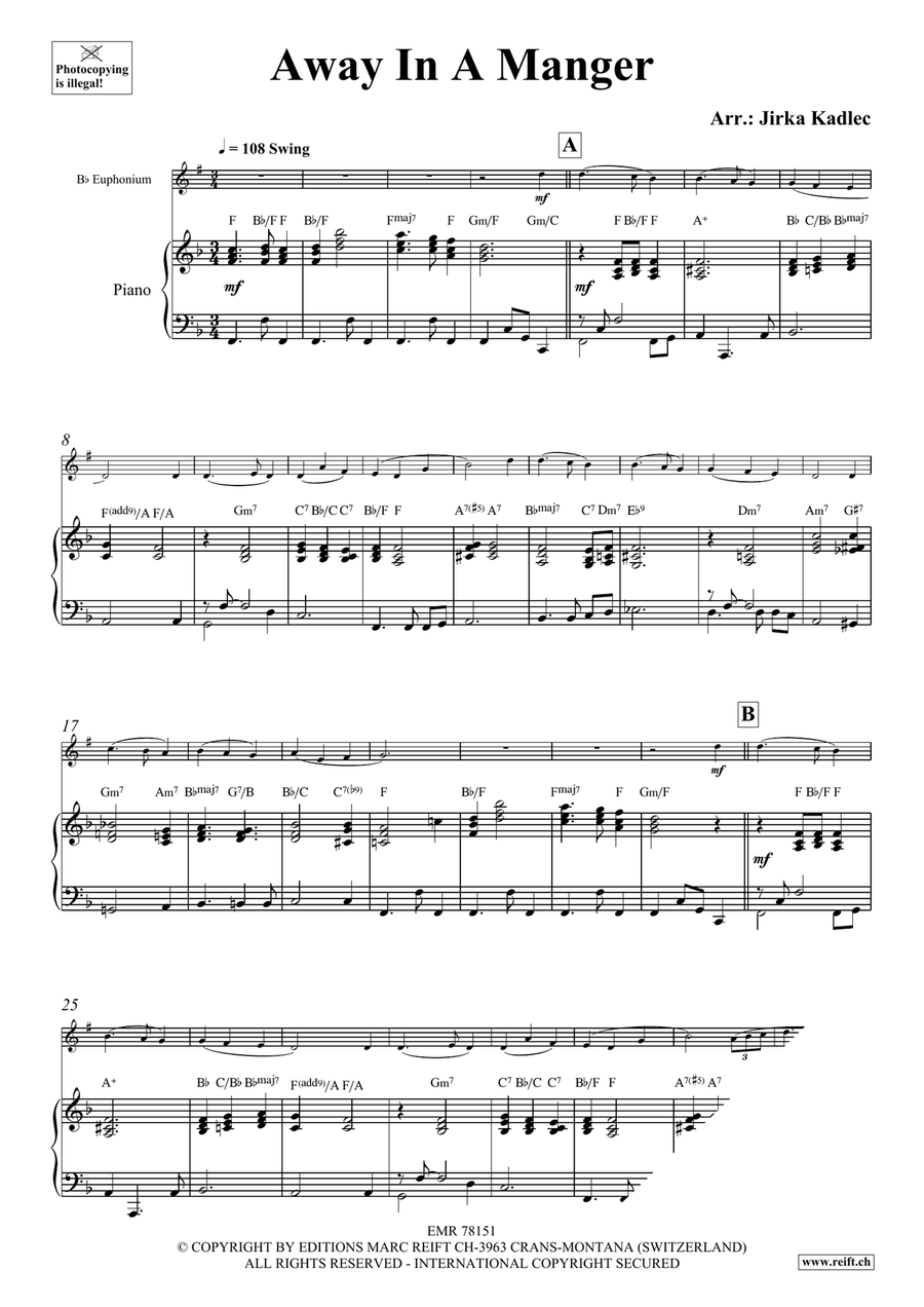 Away In A Manger Away In A Manger Euphonium scores gallery preview page 3