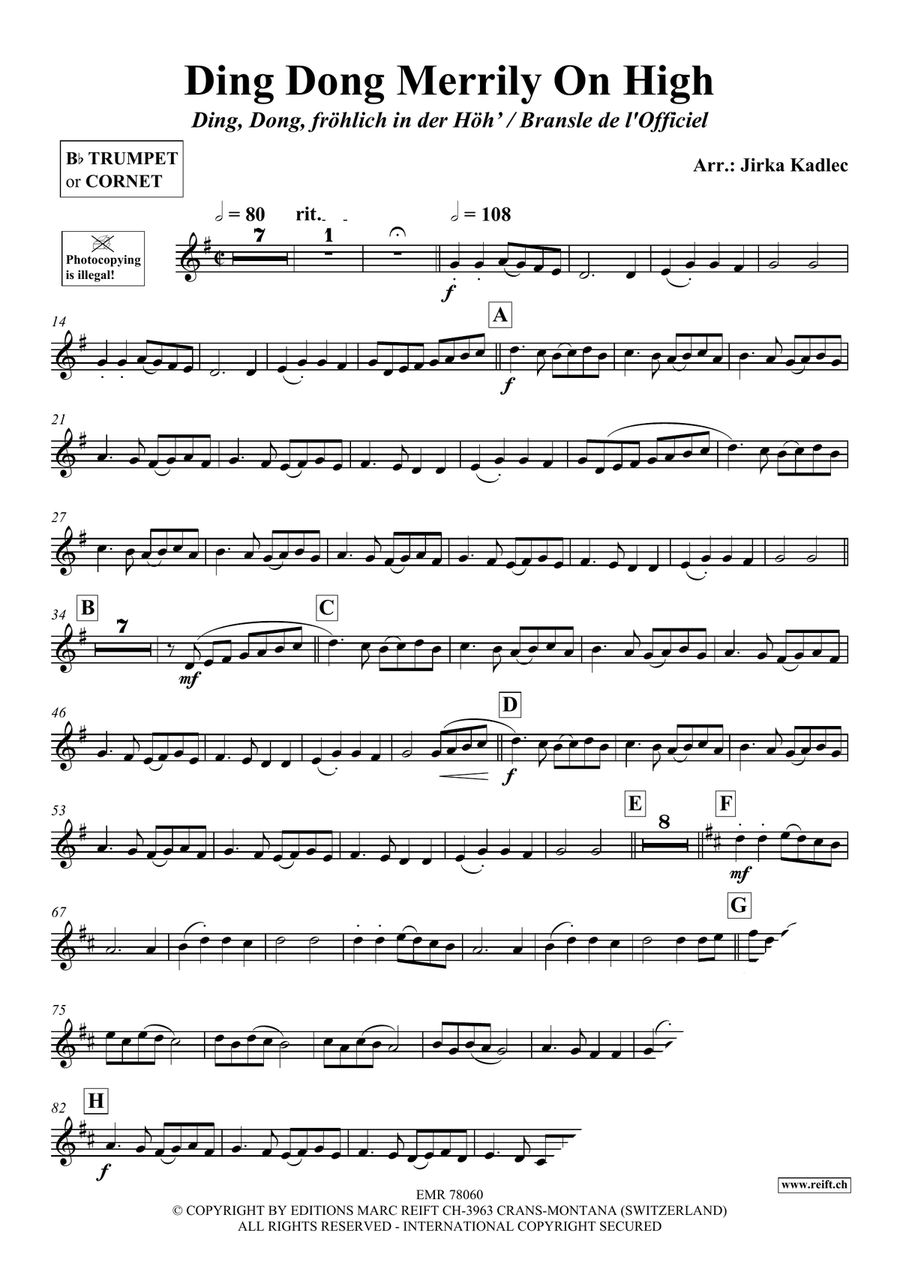 Ding Dong Merrily On High Cornet scores gallery preview page 3