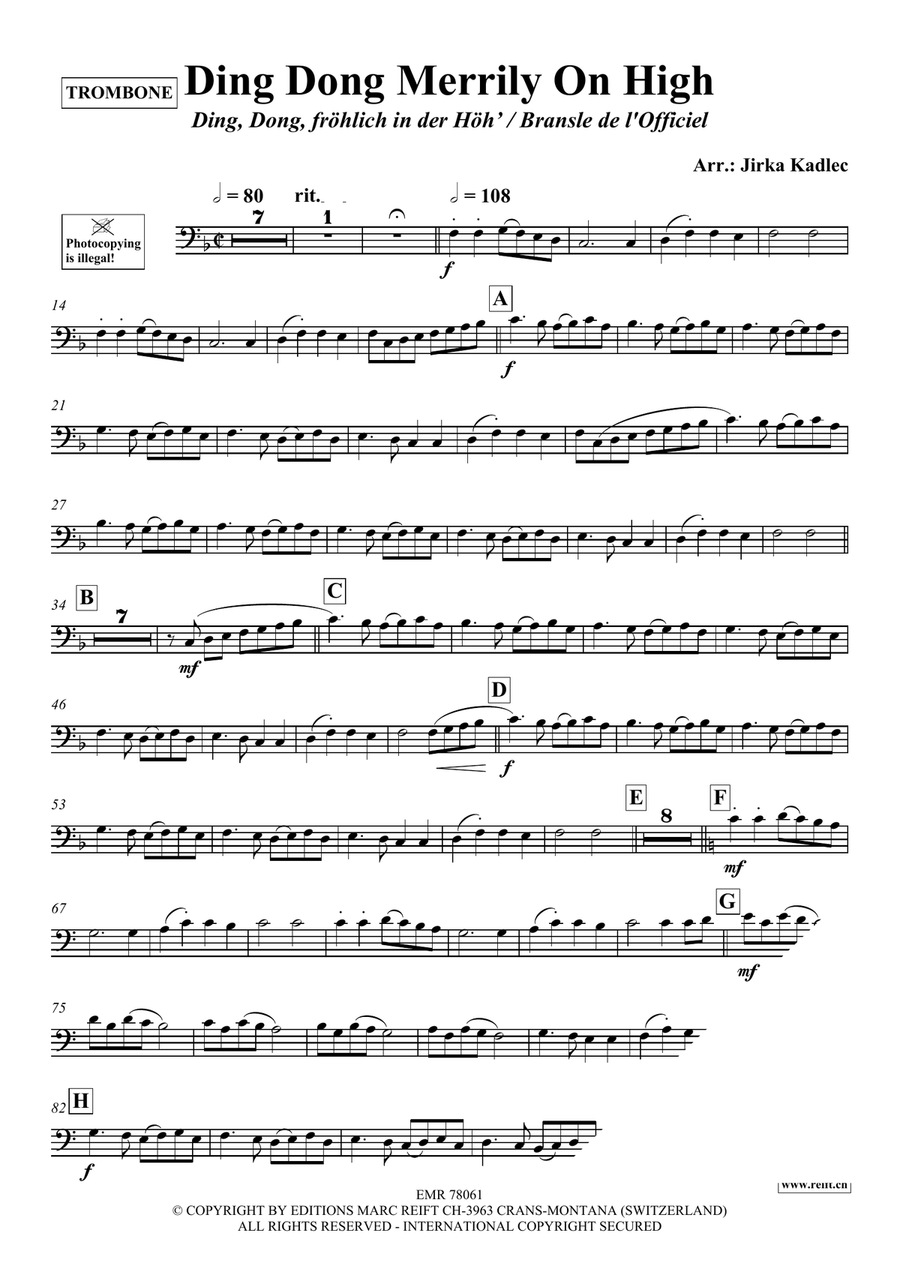 Ding Dong Merrily On High Piano Accompaniment scores gallery preview page 3
