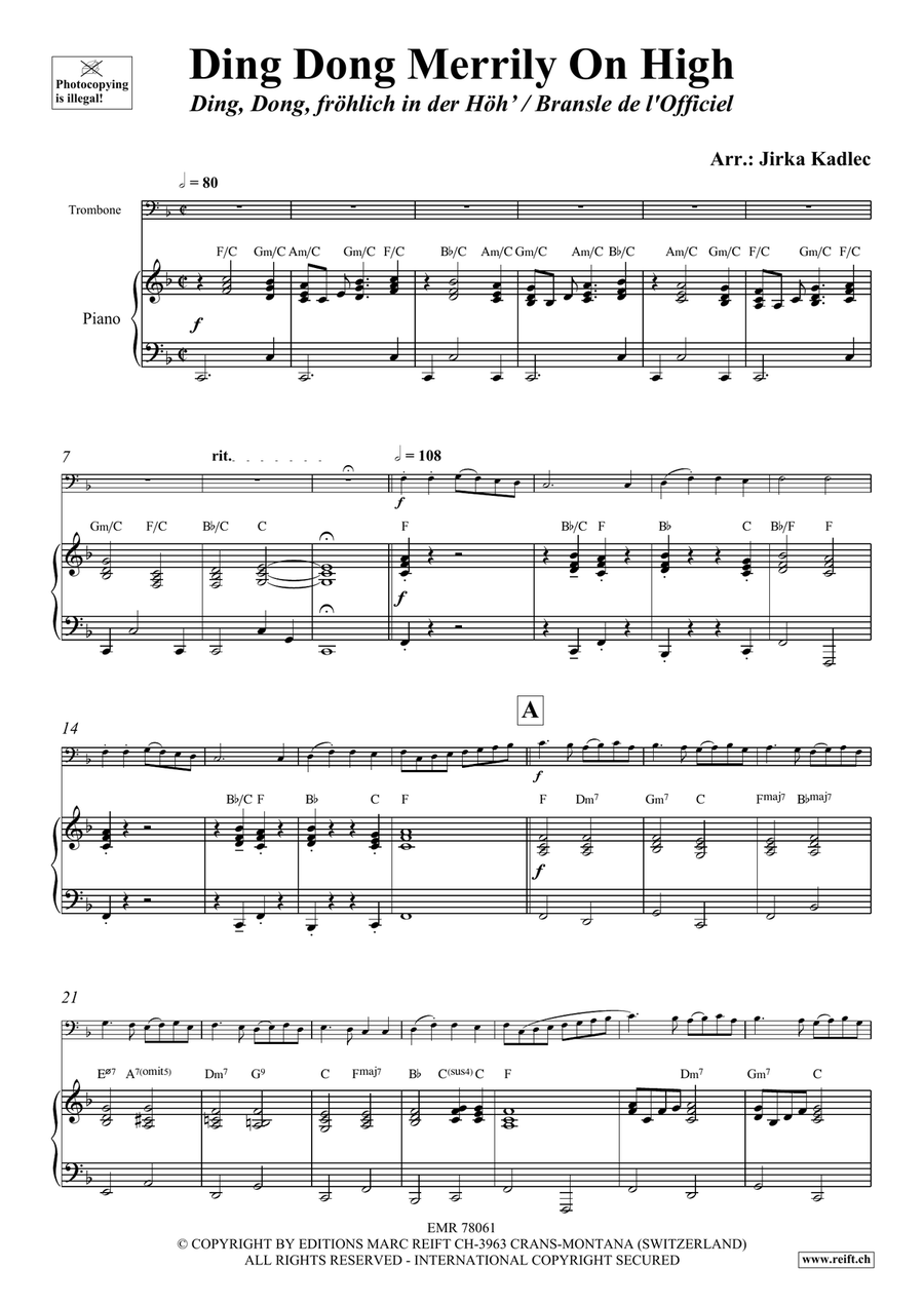 Ding Dong Merrily On High Piano Accompaniment scores gallery preview page 4