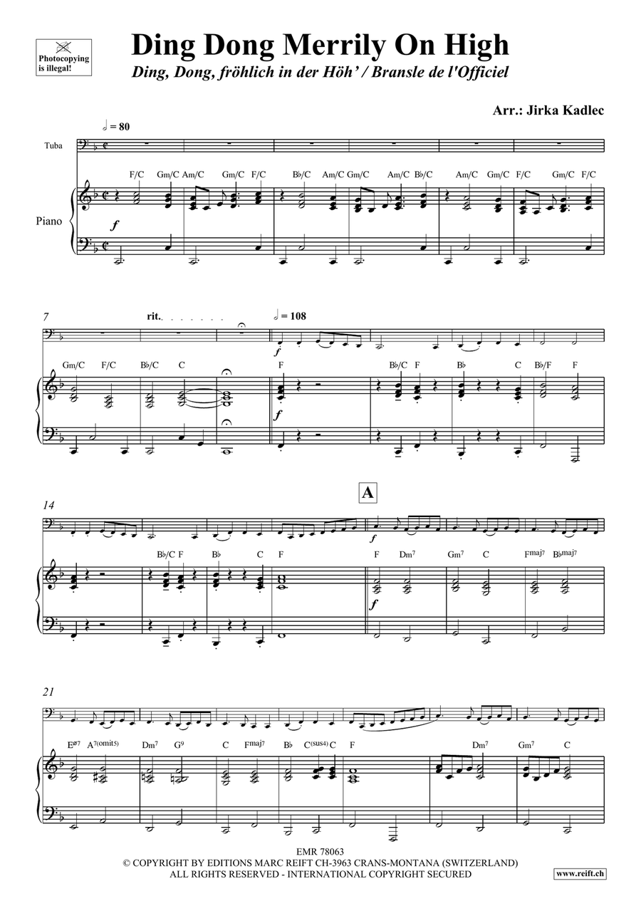 Ding Dong Merrily On High Tuba scores gallery preview page 4