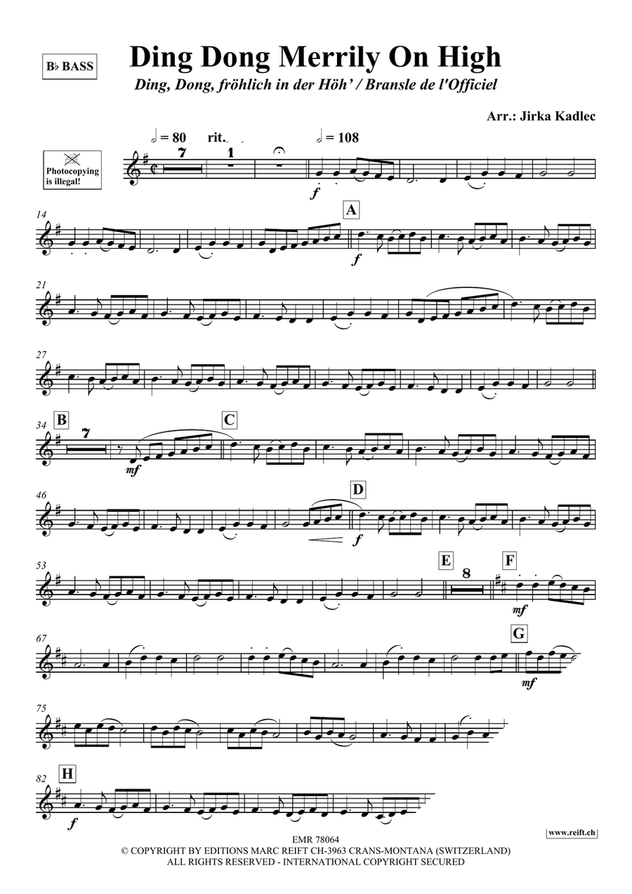 Ding Dong Merrily On High Voice Solo scores gallery preview page 3