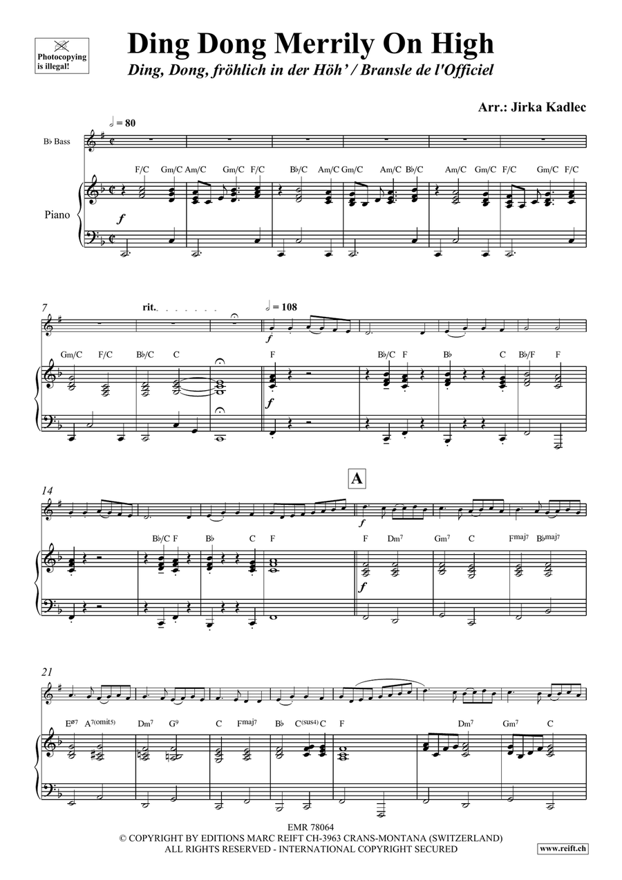 Ding Dong Merrily On High Voice Solo scores gallery preview page 4