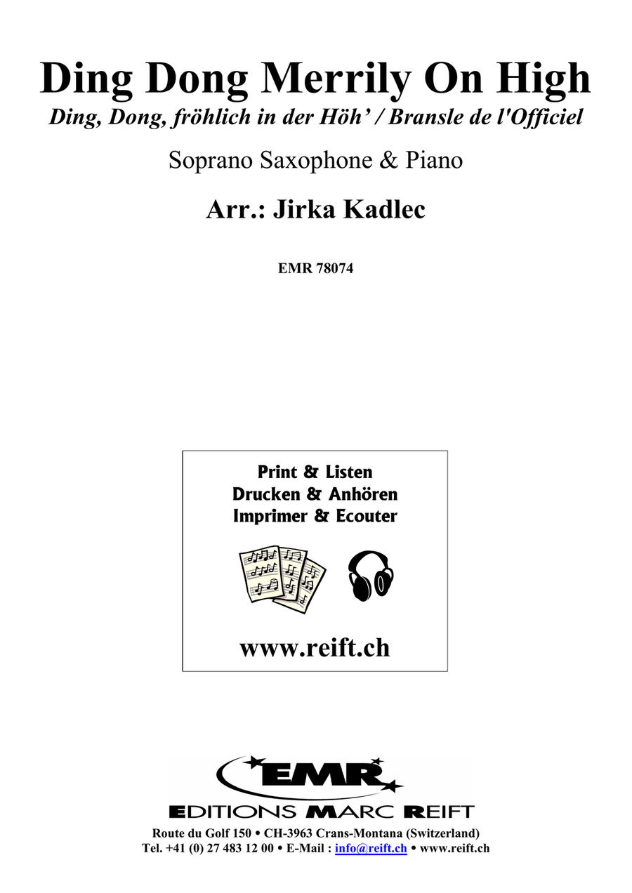 Ding Dong Merrily On High Soprano Saxophone scores gallery preview page 2