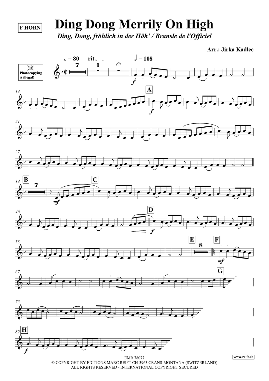 Ding Dong Merrily On High Horn scores gallery preview page 3