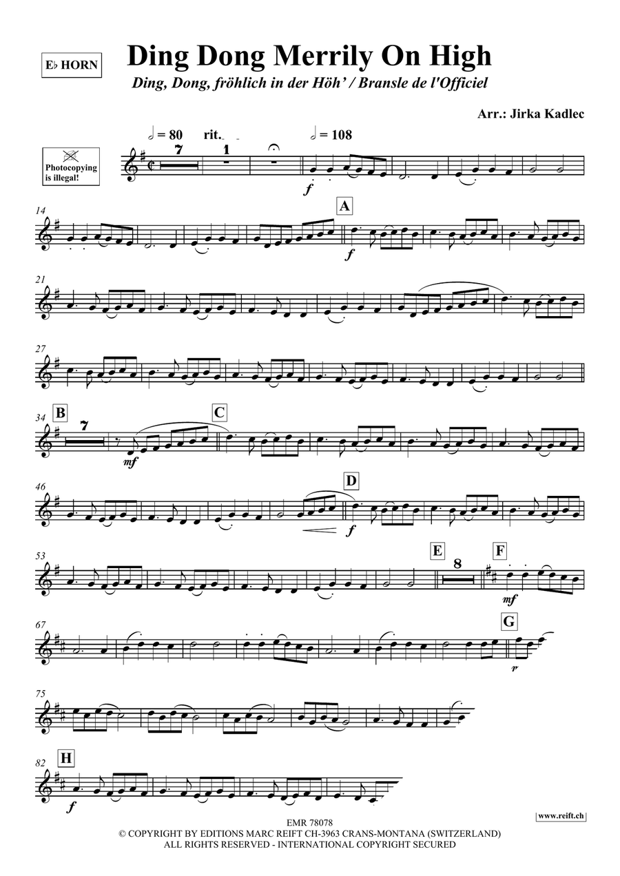 Ding Dong Merrily On High Horn scores gallery preview page 3