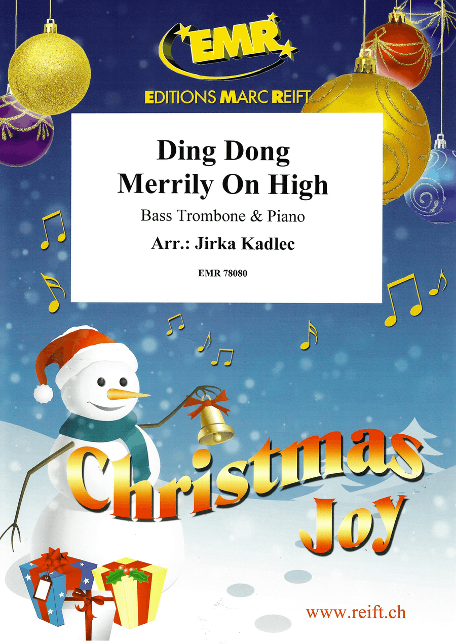 Ding Dong Merrily On High Bass Trombone scores gallery preview page 1