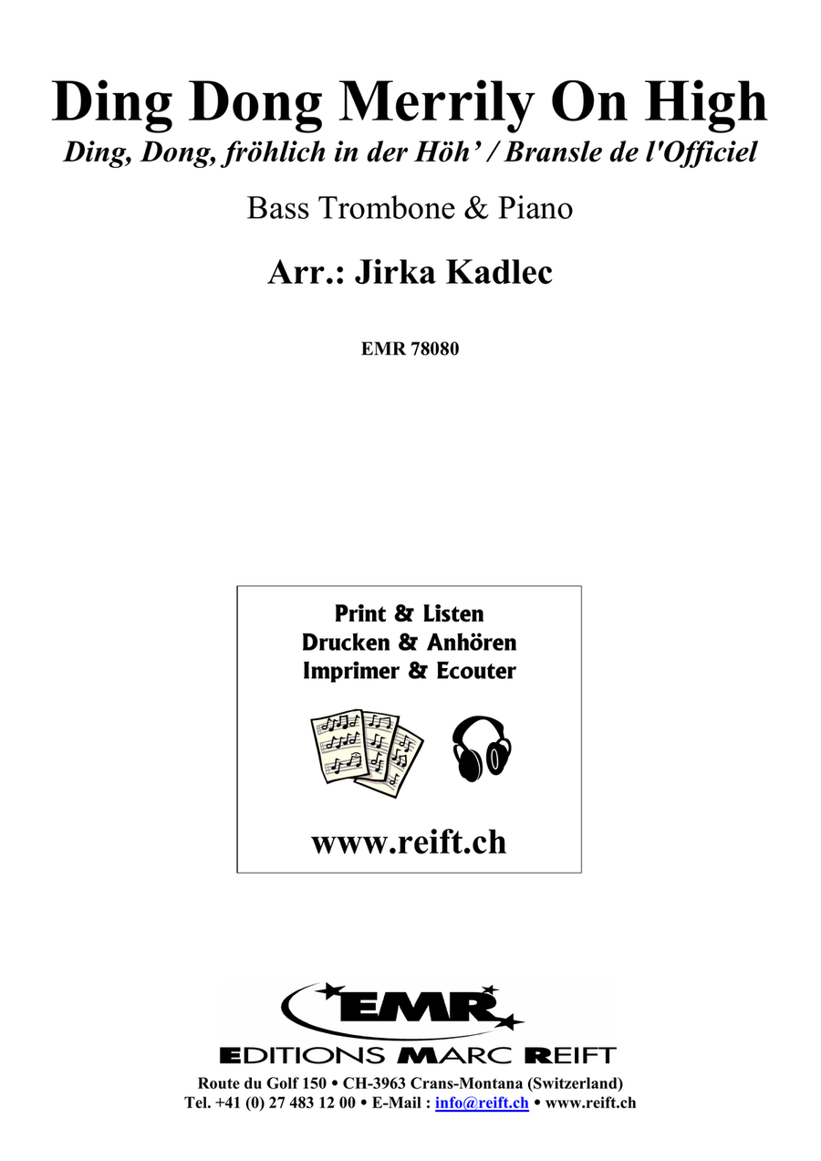 Ding Dong Merrily On High Bass Trombone scores gallery preview page 2