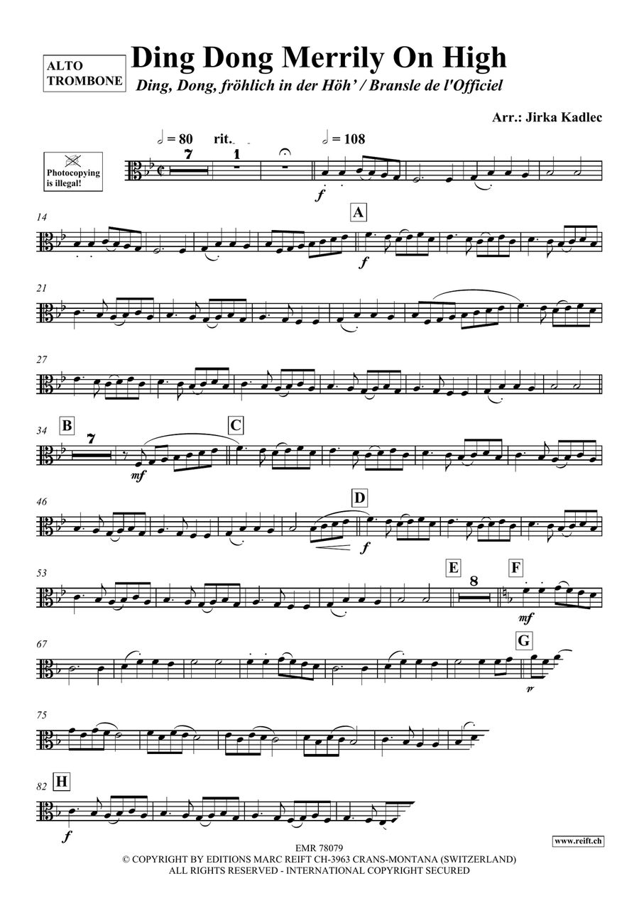 Ding Dong Merrily On High Piano Accompaniment scores gallery preview page 3