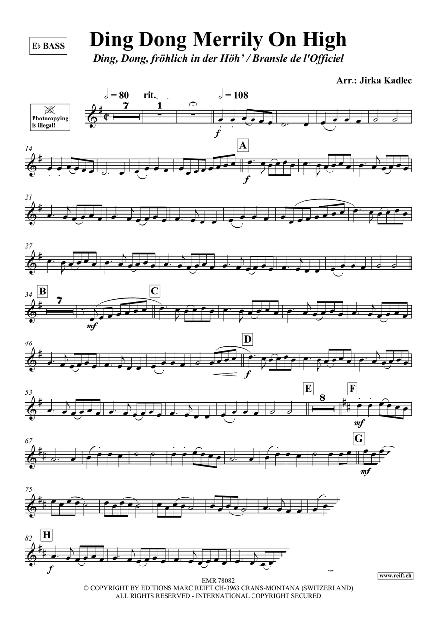 Ding Dong Merrily On High Voice Solo scores gallery preview page 3