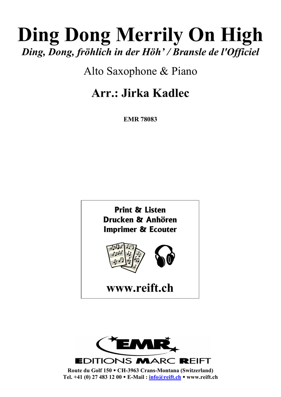 Ding Dong Merrily On High Alto Saxophone scores gallery preview page 2