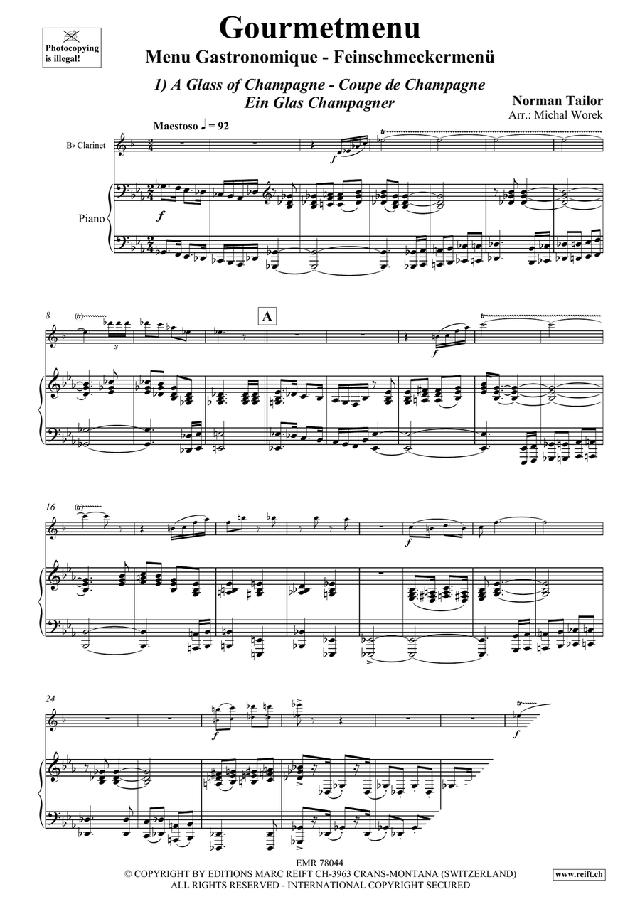Gourmetmenu Gourmetmenu Clarinet Solo scores gallery preview page 4