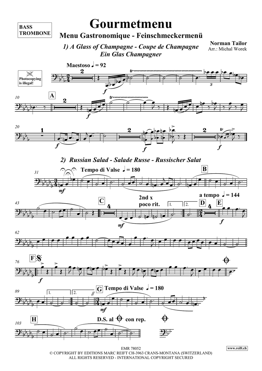 Gourmetmenu Gourmetmenu Bass Trombone scores gallery preview page 3