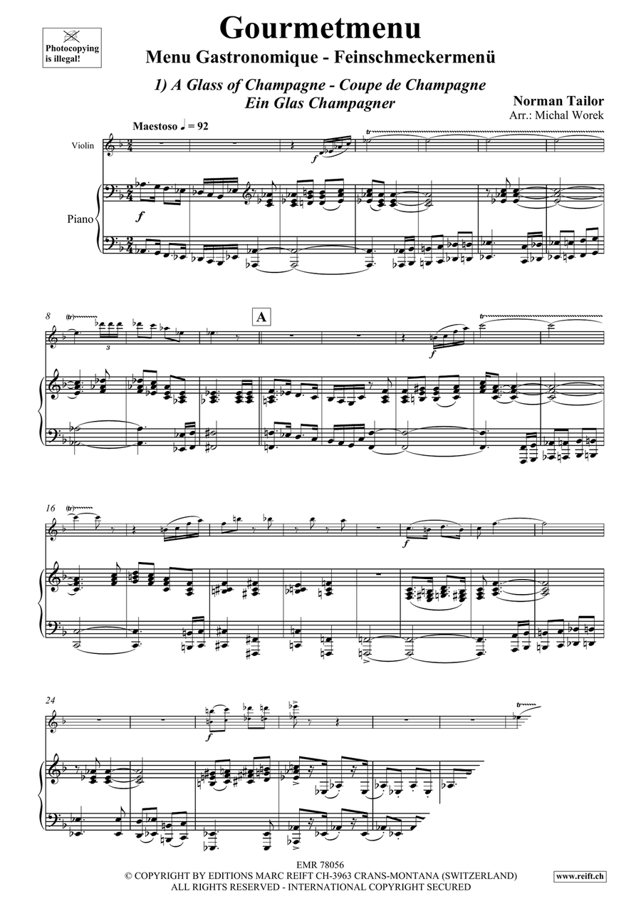 Gourmetmenu Gourmetmenu Violin Solo scores gallery preview page 4
