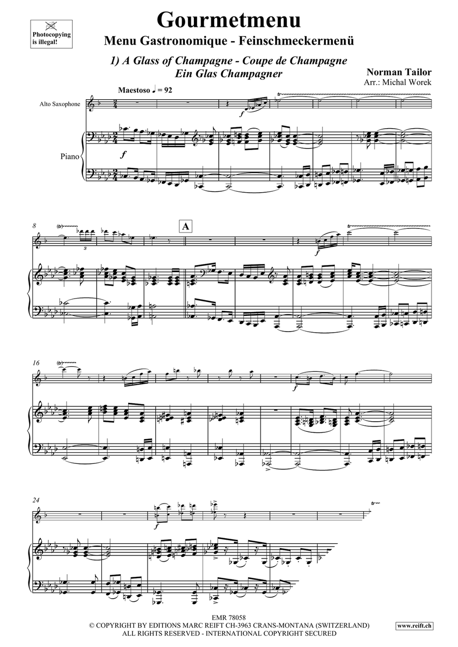 Gourmetmenu Gourmetmenu Alto Saxophone scores gallery preview page 4