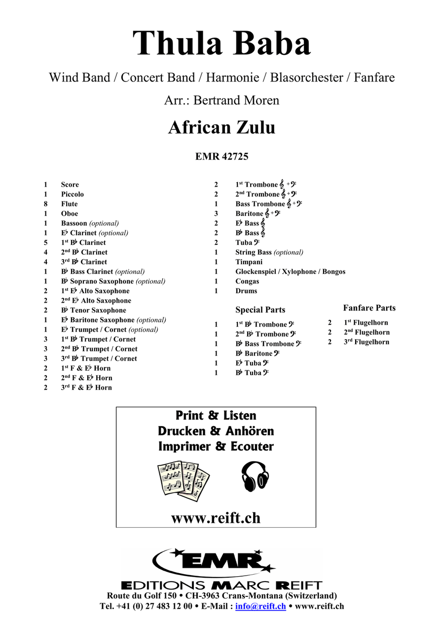 Thula Baba Thula Baba Concert Band scores gallery preview page 2