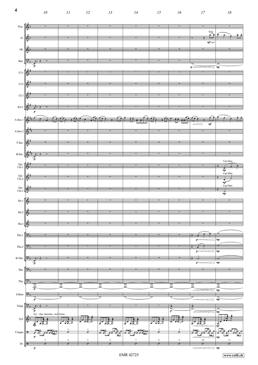 Thula Baba Thula Baba Concert Band scores gallery preview page 5