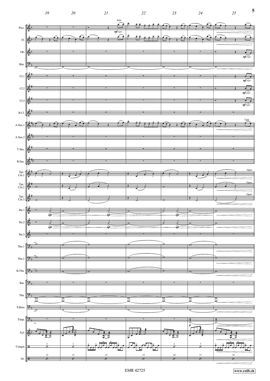 Thula Baba Thula Baba Concert Band scores gallery preview page 6