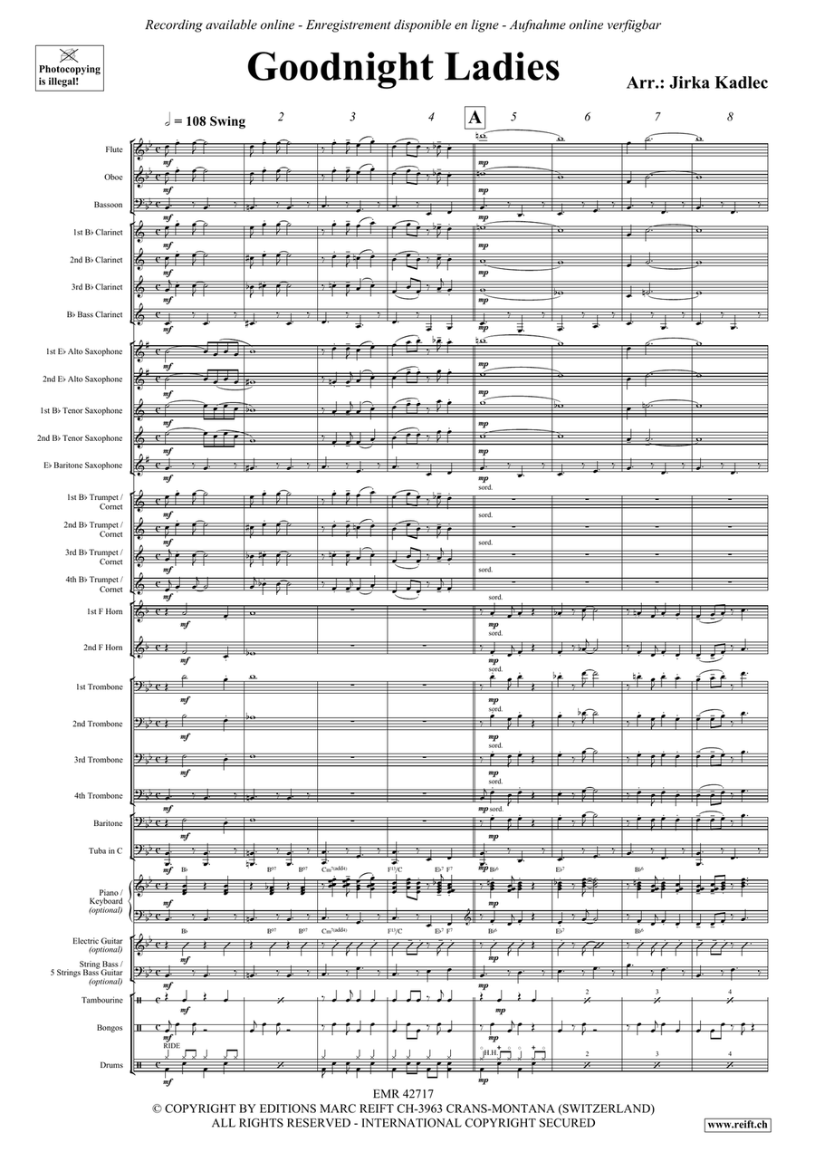 Goodnight Ladies Goodnight Ladies Concert Band scores gallery preview page 3