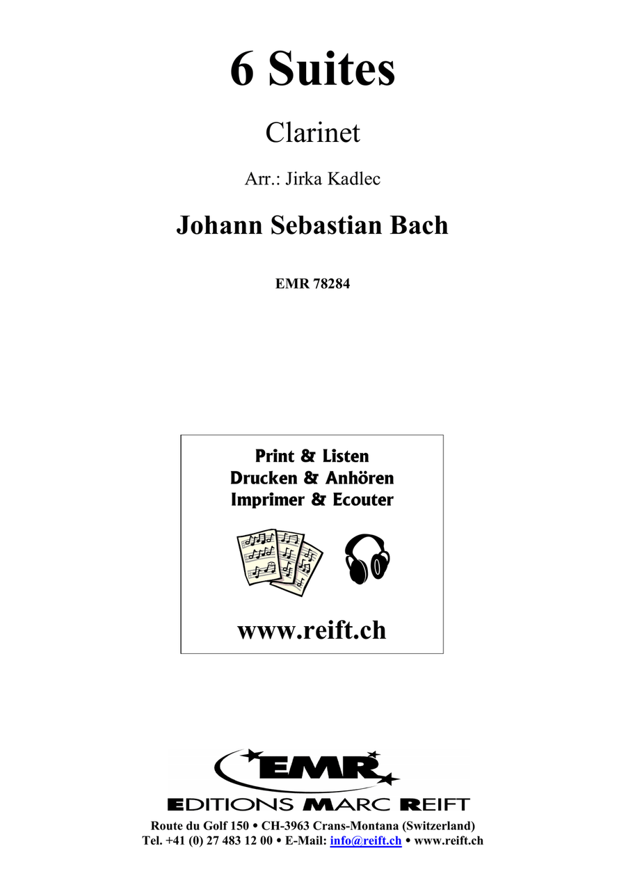 6 Suites 6 Suites Clarinet Solo scores gallery preview page 2