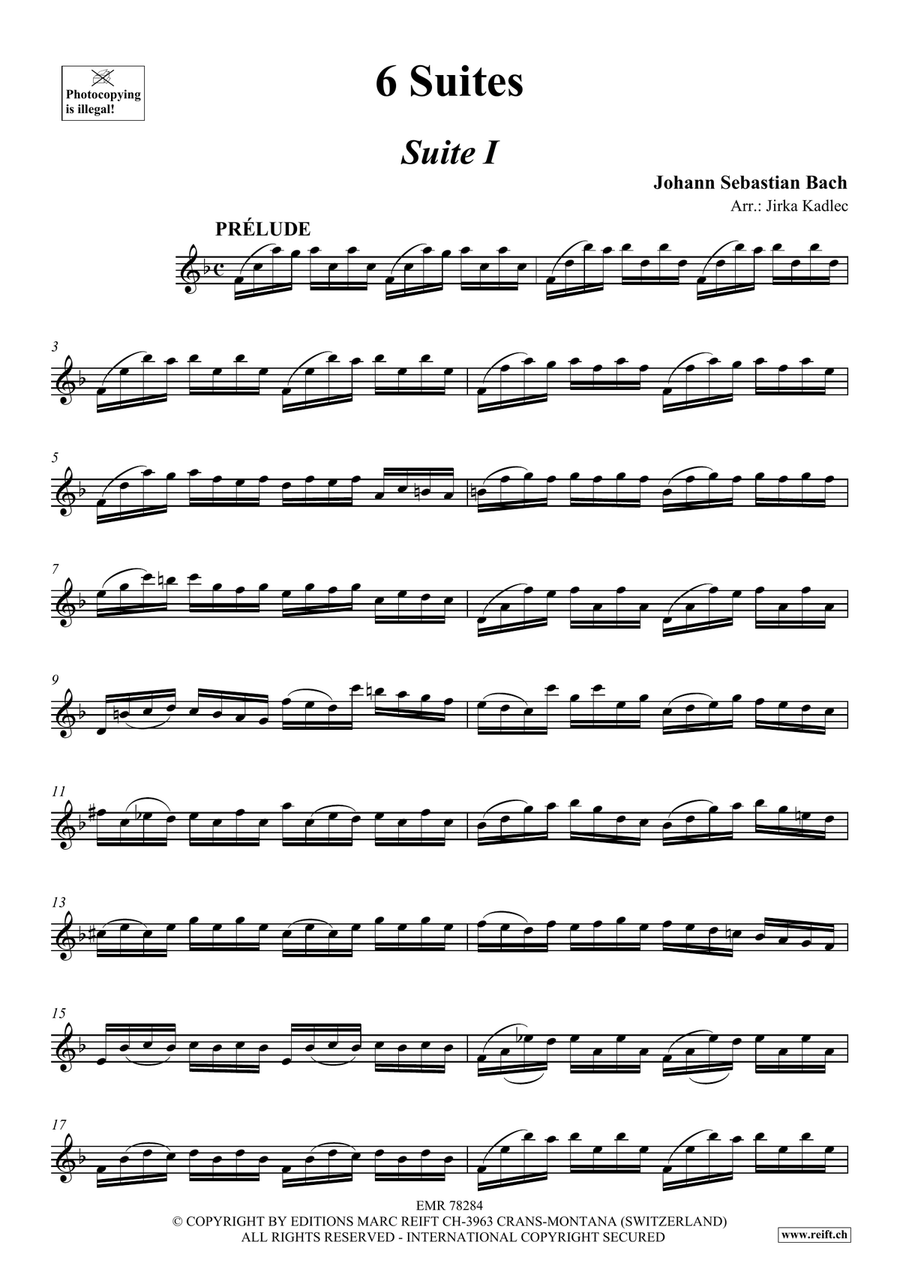 6 Suites 6 Suites Clarinet Solo scores gallery preview page 3