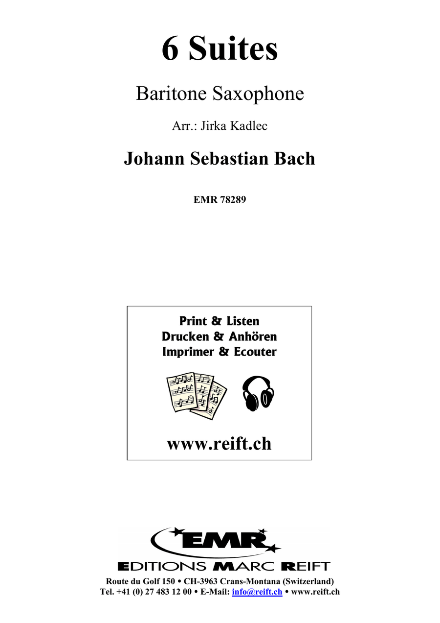 6 Suites 6 Suites Baritone Saxophone scores gallery preview page 2