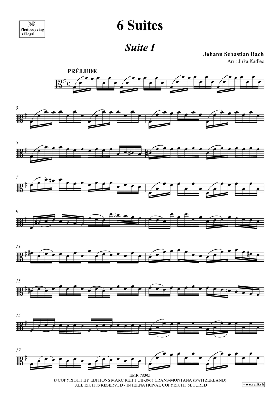 6 Suites 6 Suites Viola Solo scores gallery preview page 3