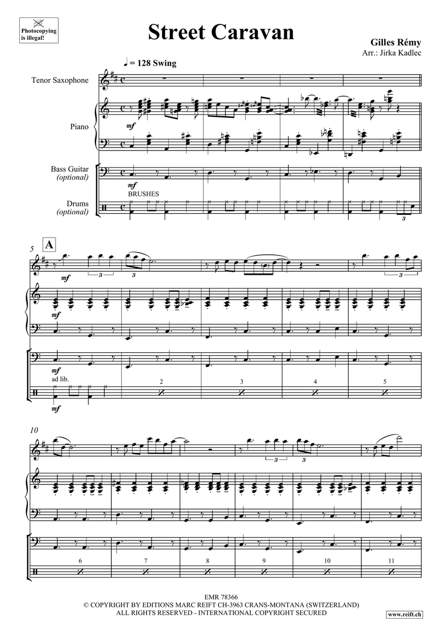 Street Caravan Street Caravan Tenor Saxophone scores gallery preview page 4