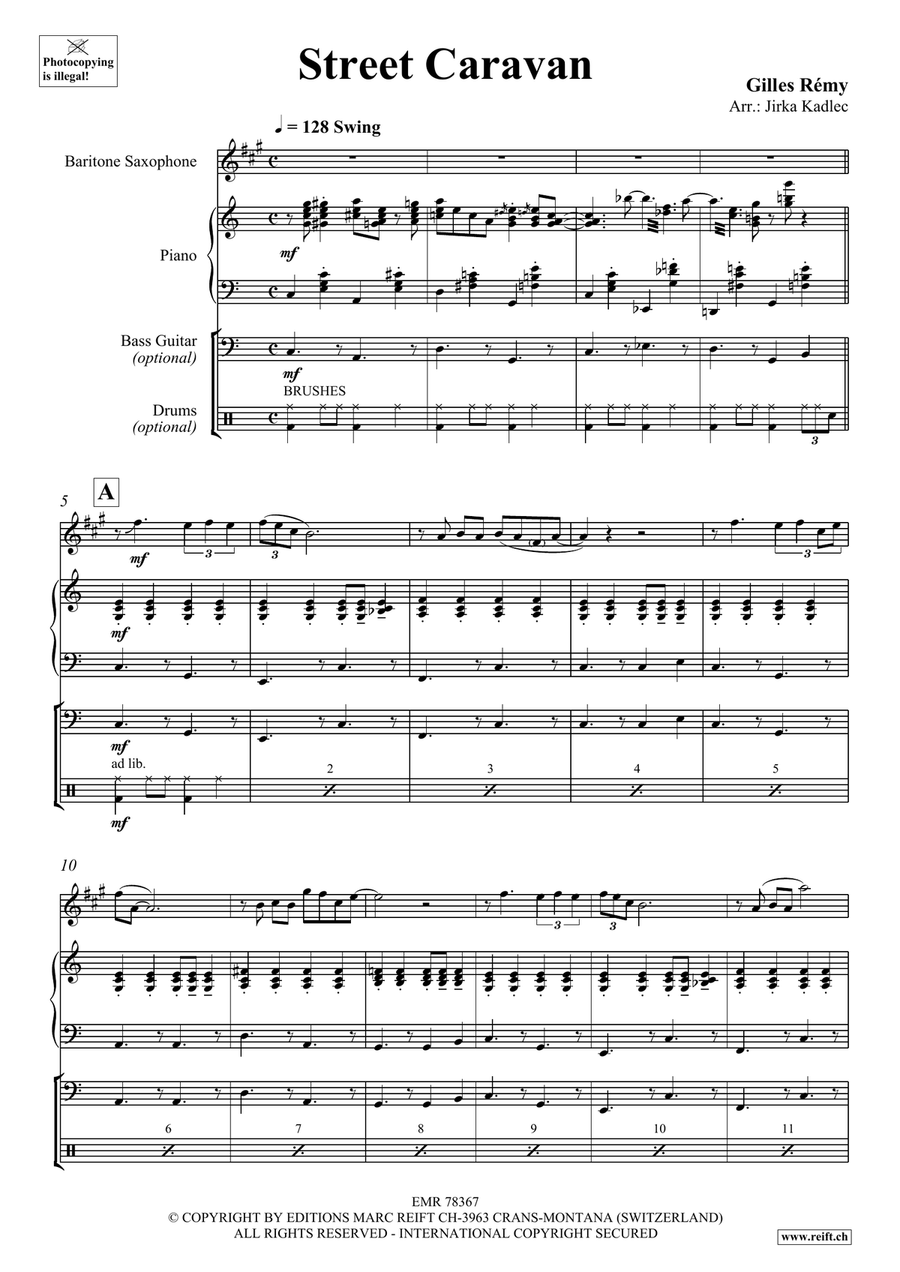 Street Caravan Street Caravan Baritone Saxophone scores gallery preview page 4