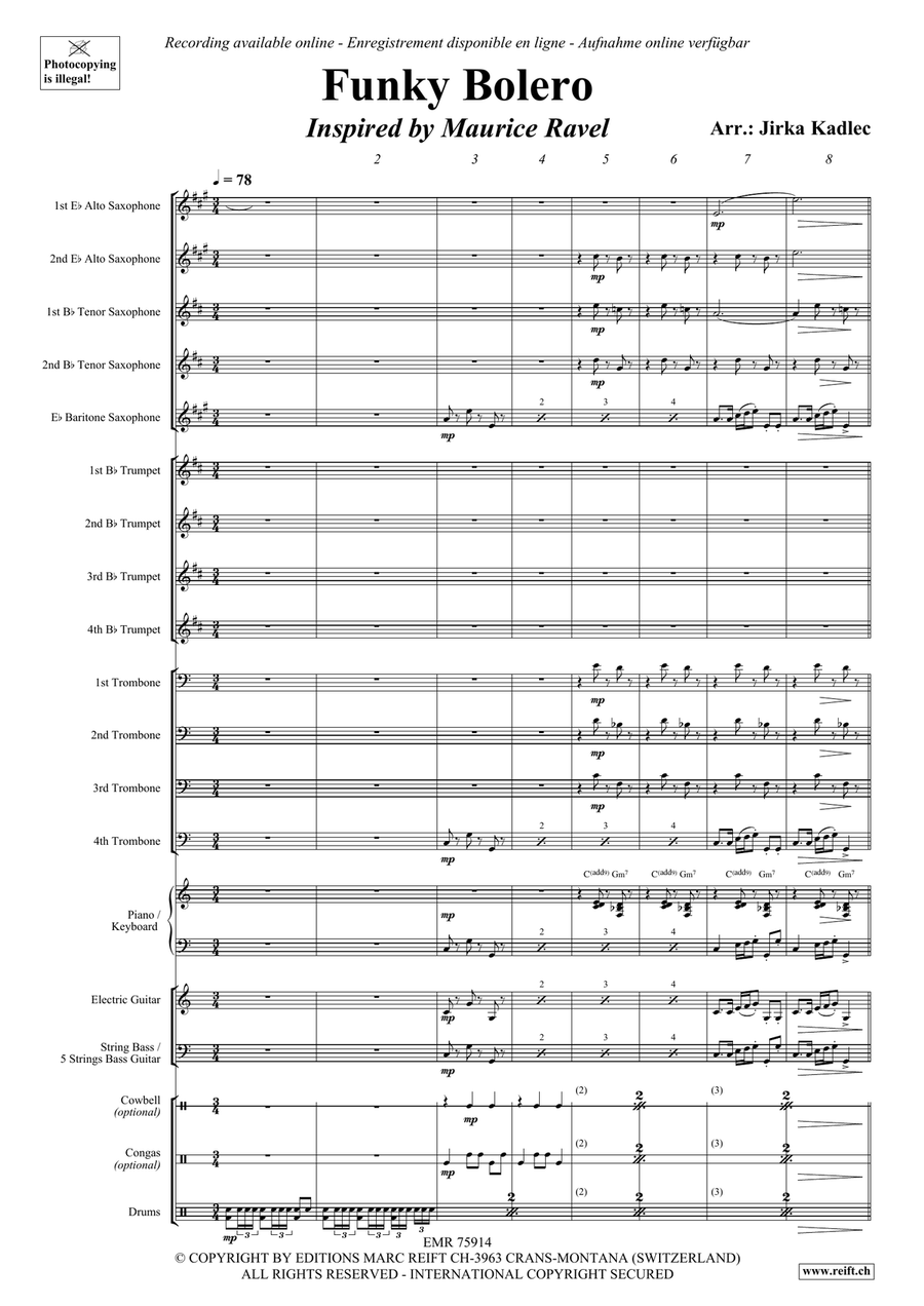 Funky Bolero Funky Bolero Big Band scores gallery preview page 4