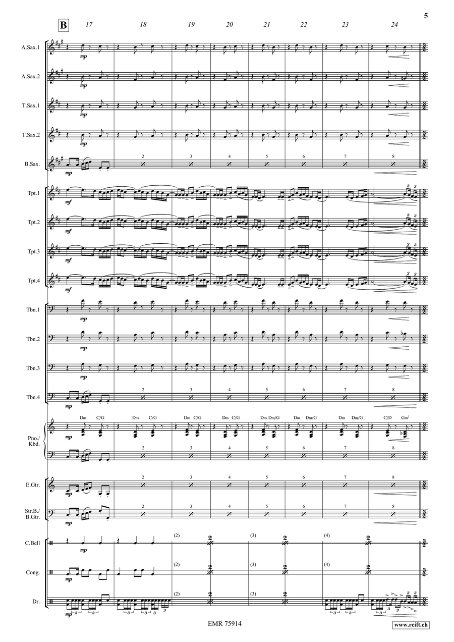 Funky Bolero Funky Bolero Big Band scores gallery preview page 6