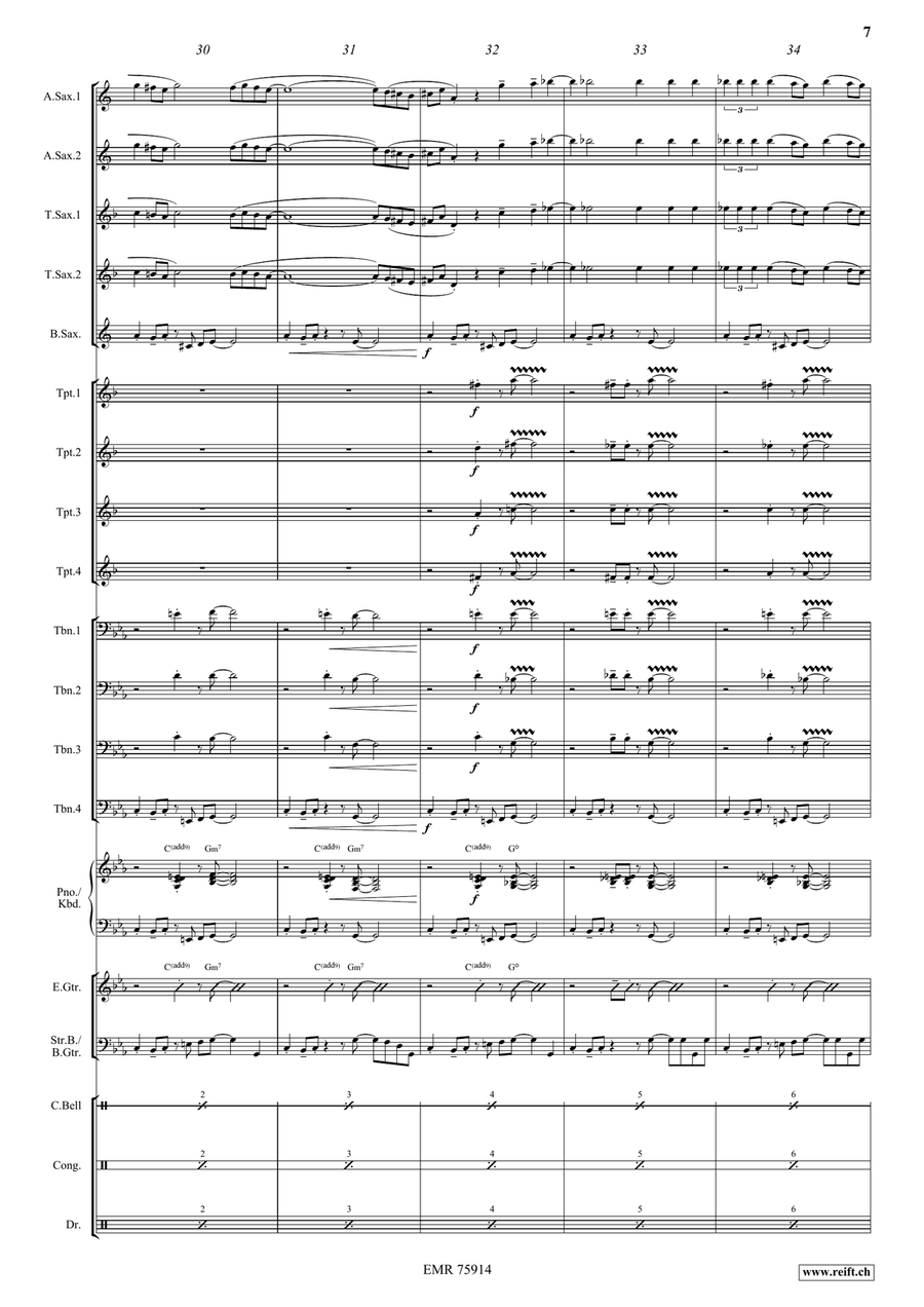 Funky Bolero Funky Bolero Big Band scores gallery preview page 8