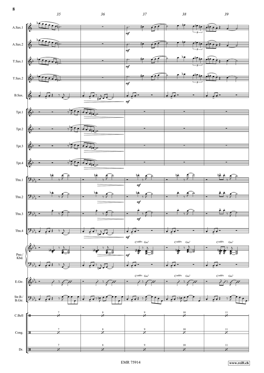 Funky Bolero Funky Bolero Big Band scores gallery preview page 9