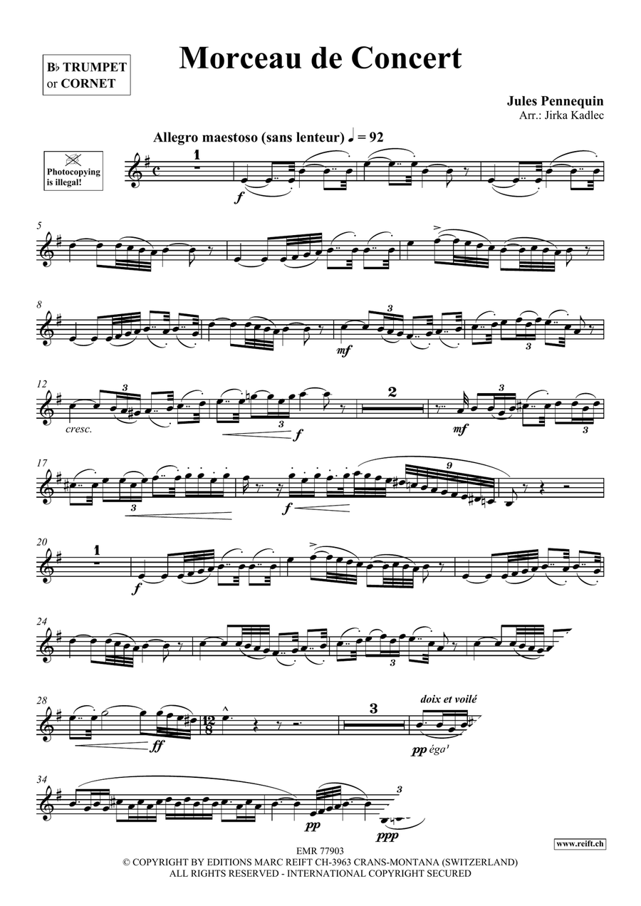 Morceau de Concert Morceau de Concert Cornet scores gallery preview page 3