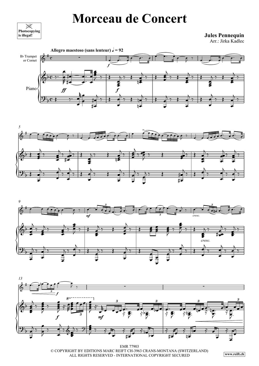Morceau de Concert Morceau de Concert Cornet scores gallery preview page 4